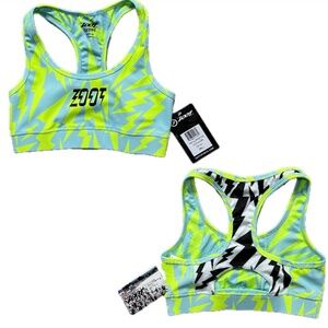 ZOOT - Women's Ltd Run Bra - Electric (Black, Blue, Yellow) - Size Small (NWT)